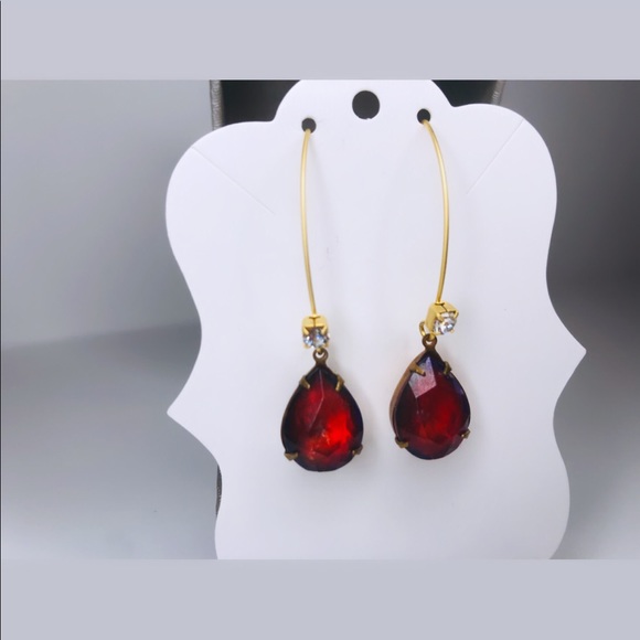 ♡ 2 for 20$ ♡ Ruby Statement Earrings - Picture 1 of 4